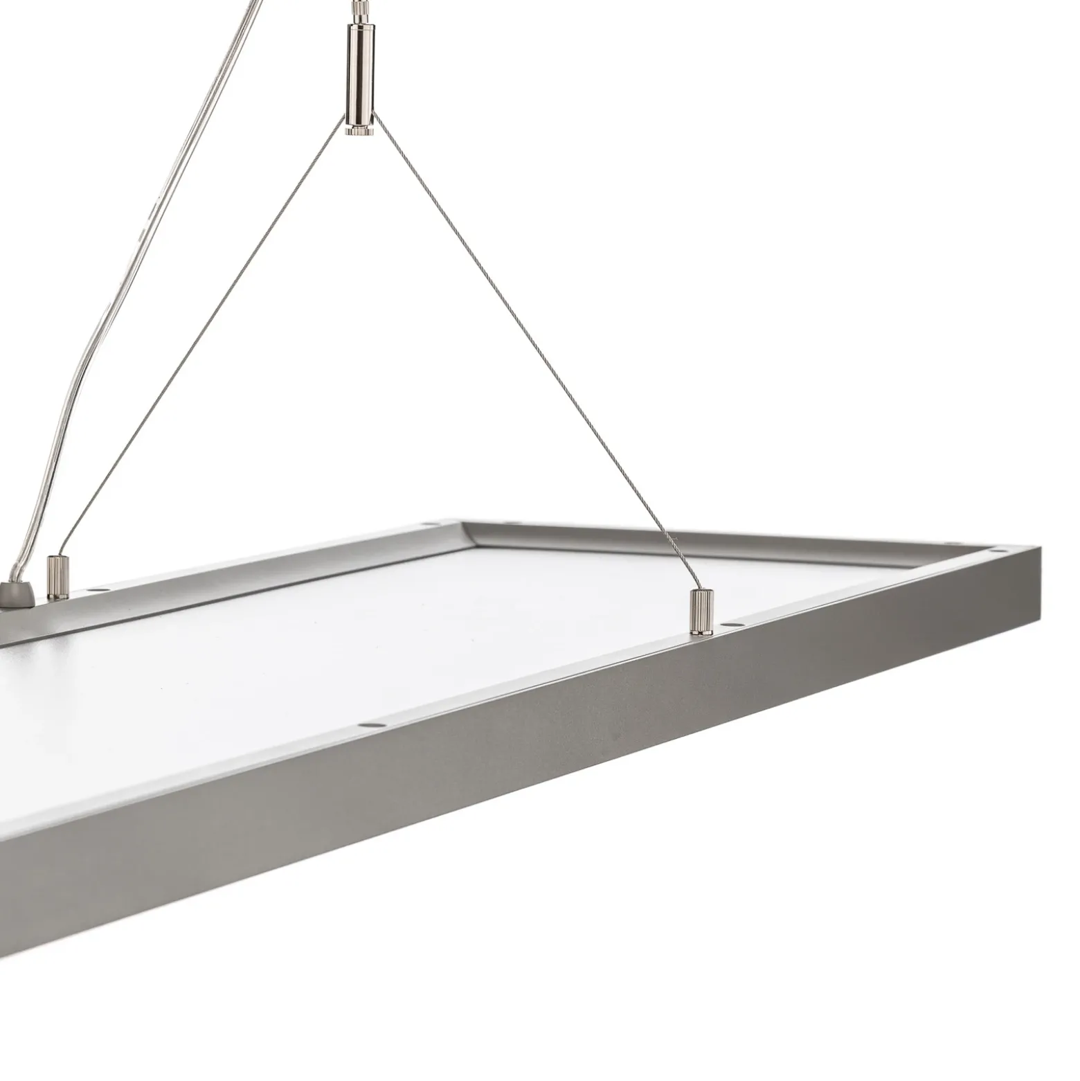 Arcchio lámpara colgante LED Dorean, plata, metal, 120cm