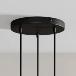 Arcchio Lámpara colgante LED Franka, 3 luces, Ø 24 cm, negra