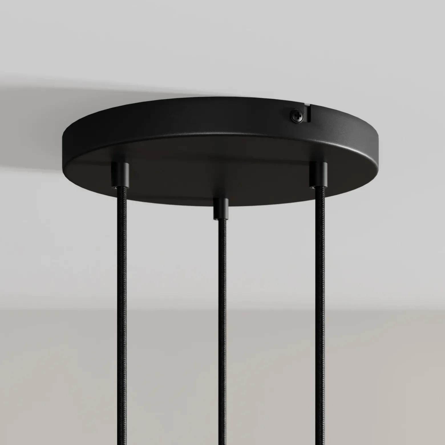 Arcchio Lámpara colgante LED Franka, 3 luces, Ø 24 cm, negra