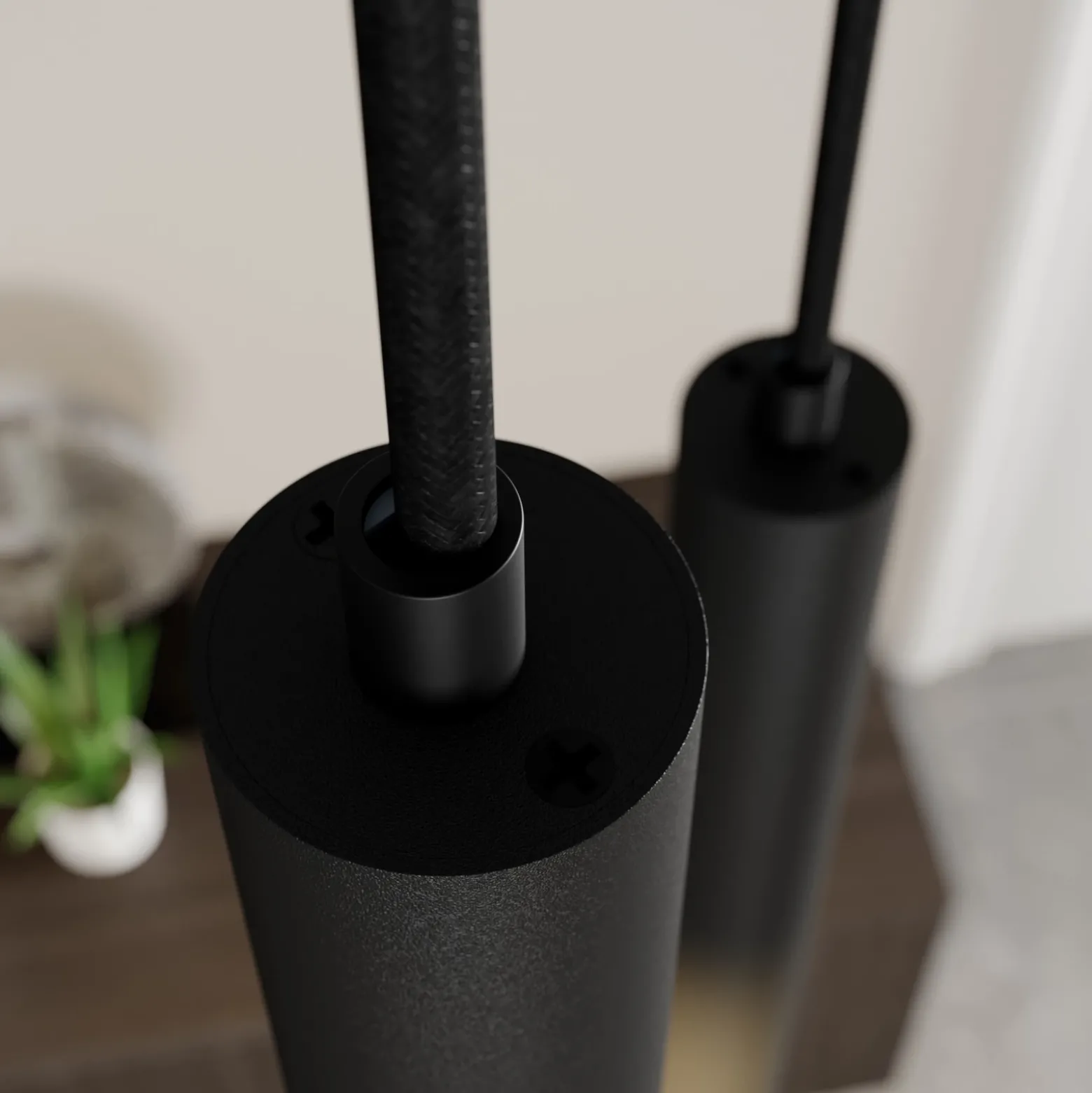 Arcchio Lámpara colgante LED Franka, 3 luces, Ø 24 cm, negra