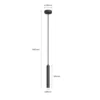 Arcchio Lámpara colgante LED Franka, 1 luz, Ø 4 cm, negro