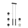 Arcchio lámpara colgante LED Franka, 2 luces, negro, aluminio