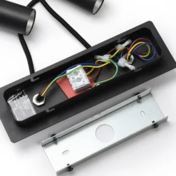 Arcchio lámpara colgante LED Franka, 2 luces, negro, aluminio