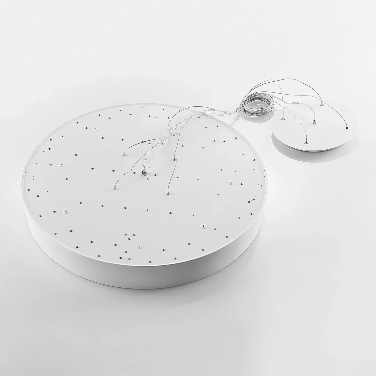 Arcchio lámpara colgante LED Noabelle, Ø 80 cm, blanco, metal