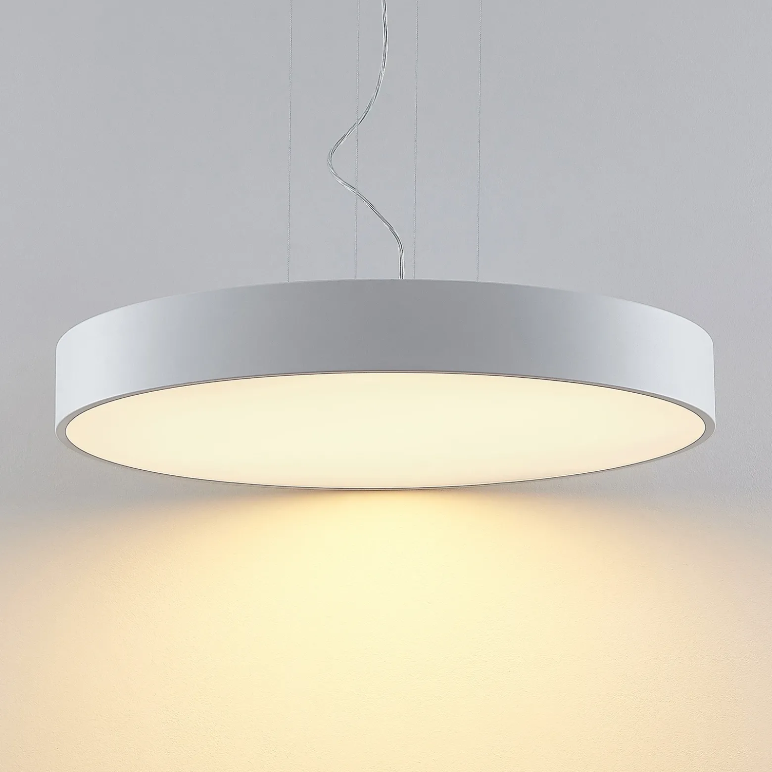 Arcchio lámpara colgante LED Noabelle, Ø 80 cm, blanco, metal