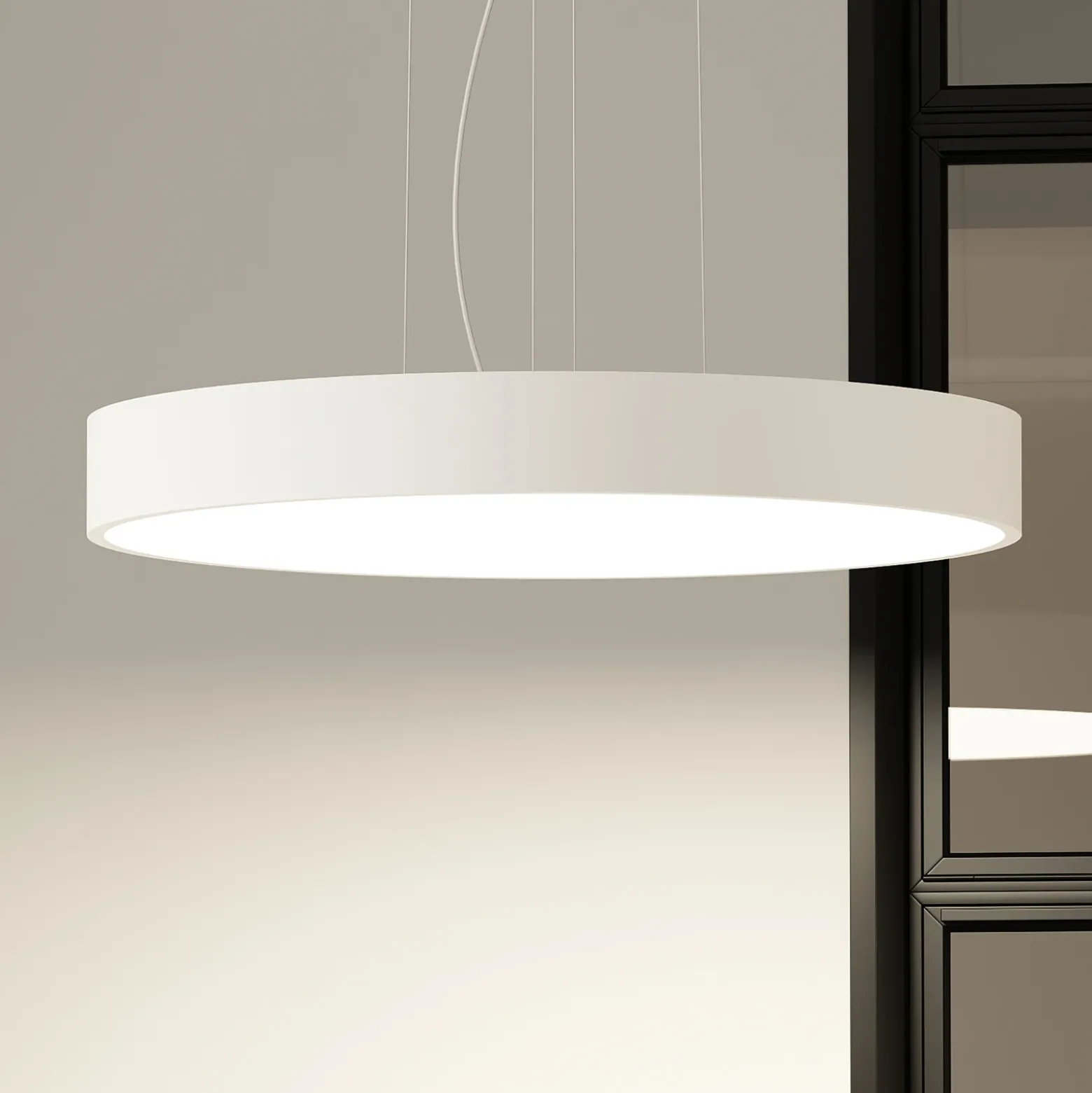 Arcchio lámpara colgante LED Noabelle, Ø 80 cm, blanco, metal