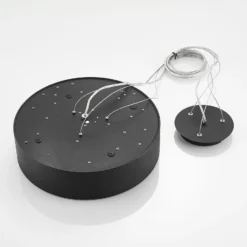 Arcchio lámpara colgante LED Noabelle, negra, 40 cm, metal