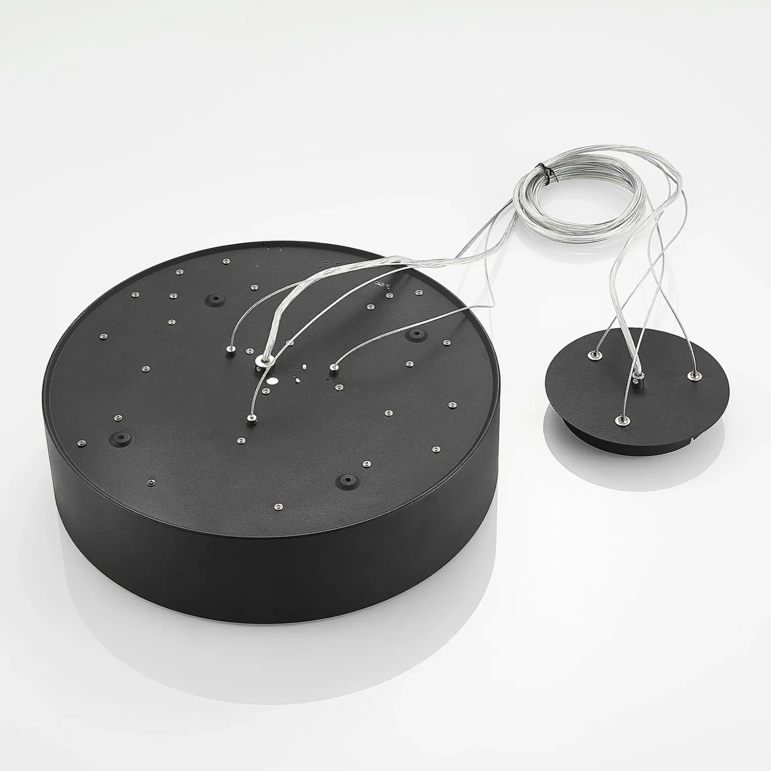 Arcchio lámpara colgante LED Noabelle, negra, 40 cm, metal