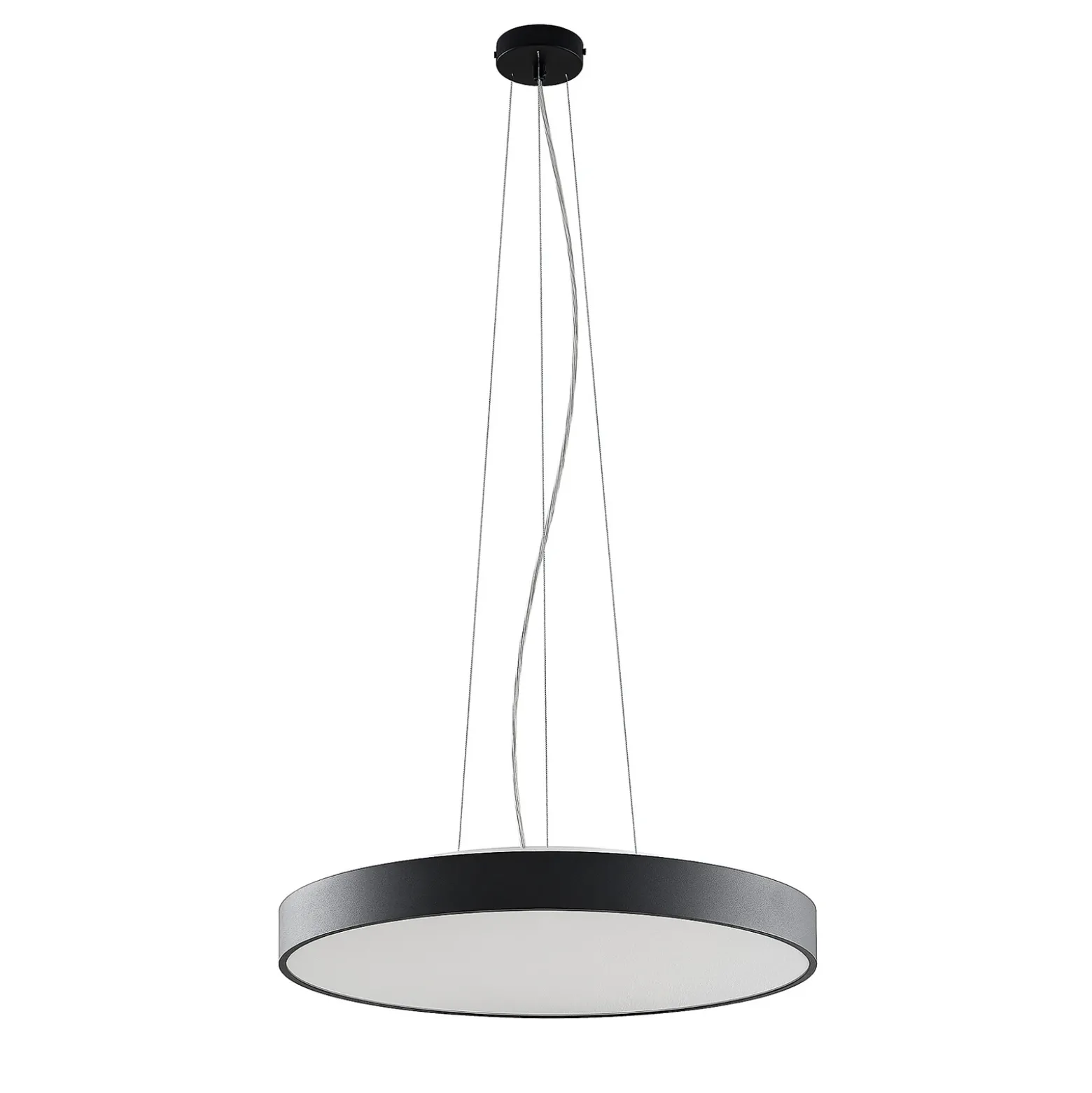 Arcchio lámpara colgante LED Vanida, negro, Ø 60 cm, arriba/abajo