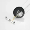 Arcchio lámpara colgante LED Vanida, negro, Ø 60 cm, arriba/abajo