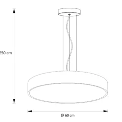 Arcchio lámpara colgante LED Vanida, negro, Ø 60 cm, arriba/abajo