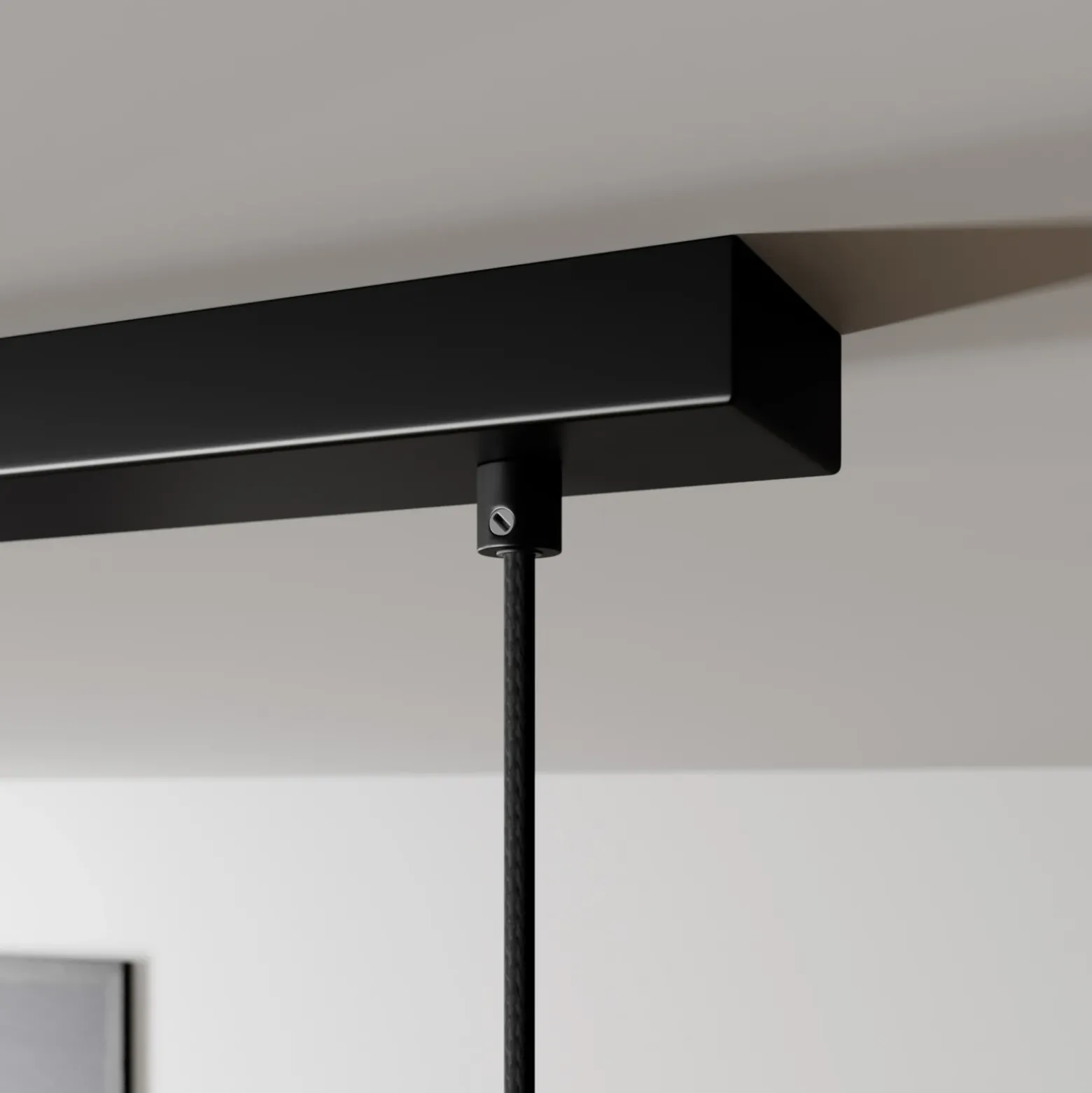 Arcchio Lámpara colgante Tadej, 4 luces, blanco y negro, metal, E27