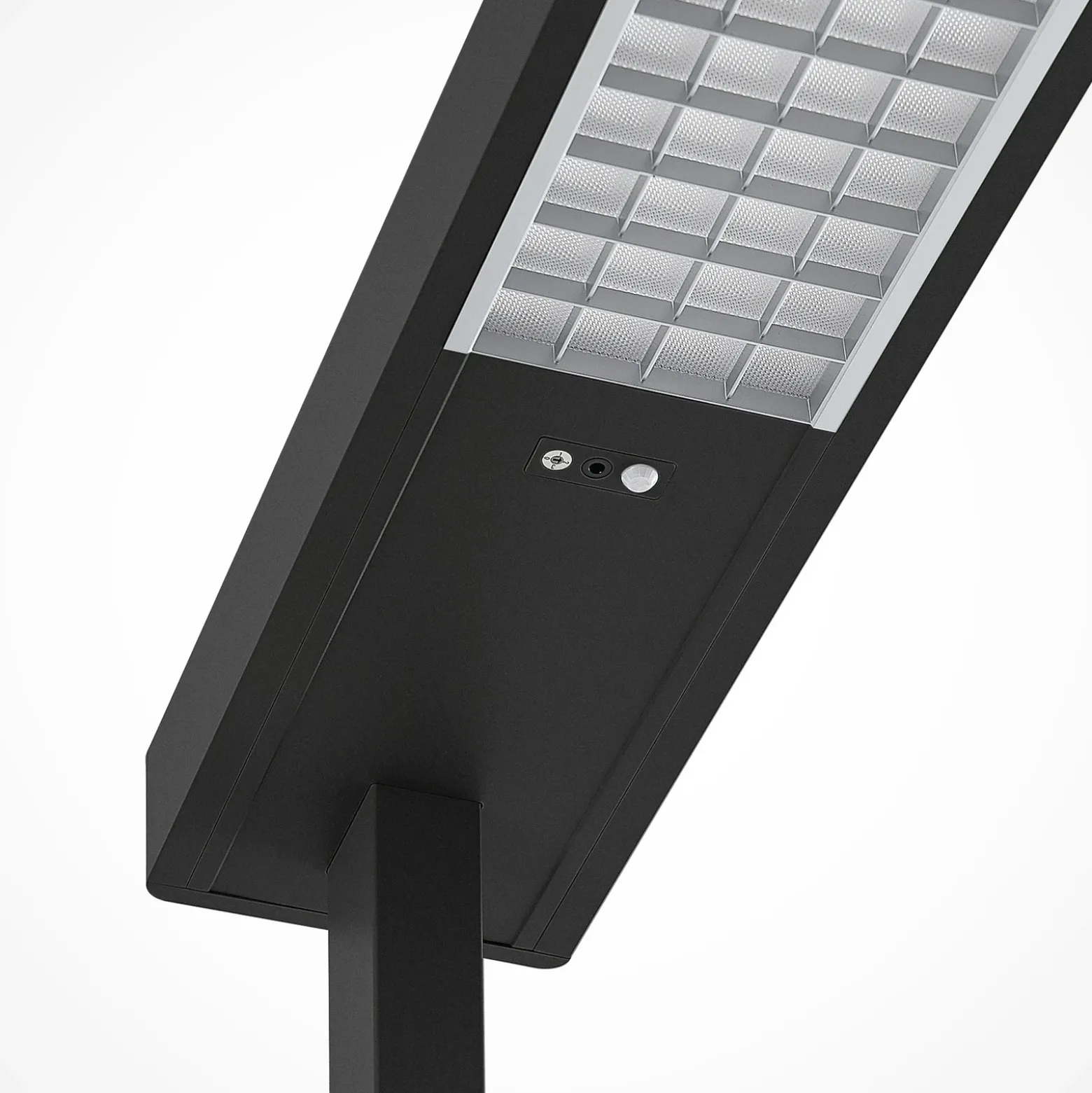 Arcchio Lámpara de pie LED para oficina Susi, set de 2, negra, sensor