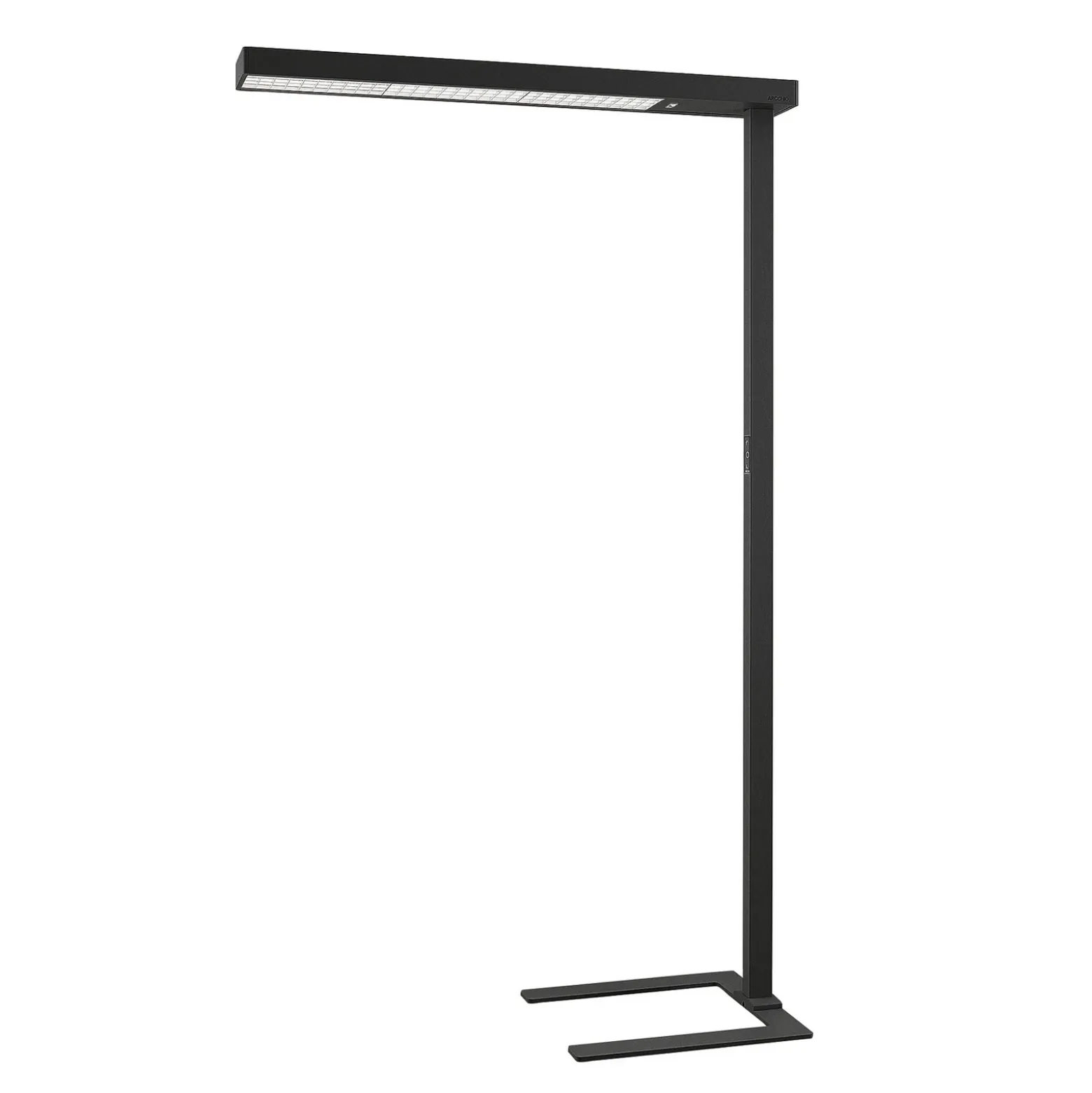 Arcchio Lámpara de pie LED para oficina Susi, set de 2, negra, sensor
