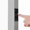 Arcchio Lámpara de pie LED para oficina Susi, set de 2, plata, sensor