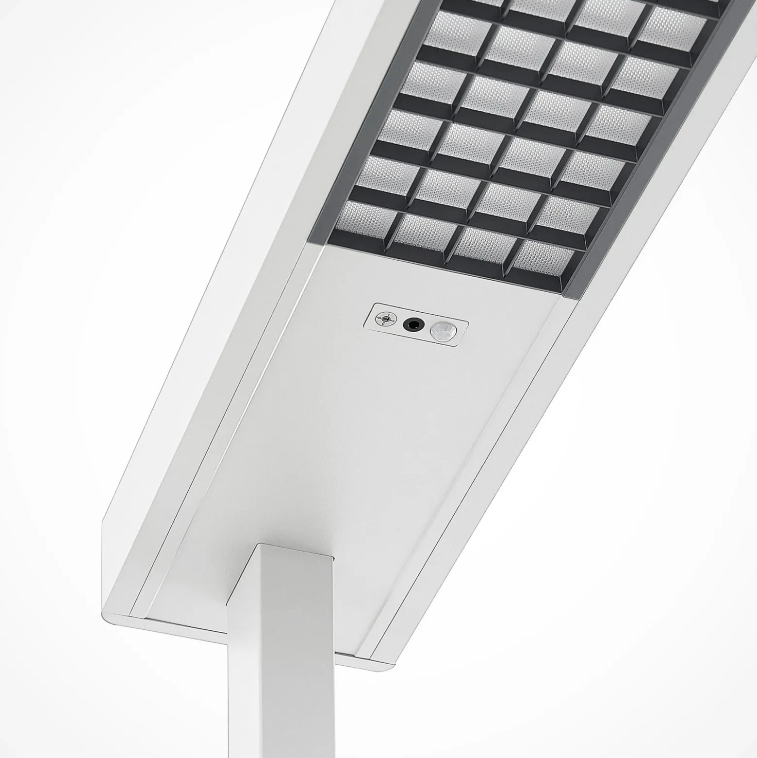Arcchio Lámpara de pie LED para oficina Susi, set de 2, blanca, sensor