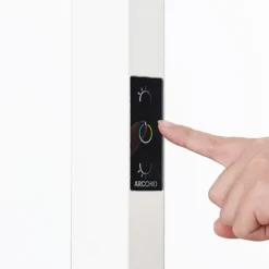 Arcchio lámpara de pie LED para oficina Susi, blanca, sensor, regulador táctil