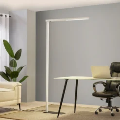 Arcchio lámpara de pie LED para oficina Tamilo, blanco, metal, 194 cm