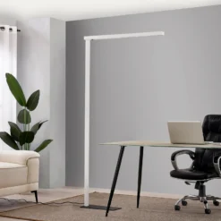 Arcchio lámpara de pie LED para oficina Tamilo, blanco, metal, 194 cm