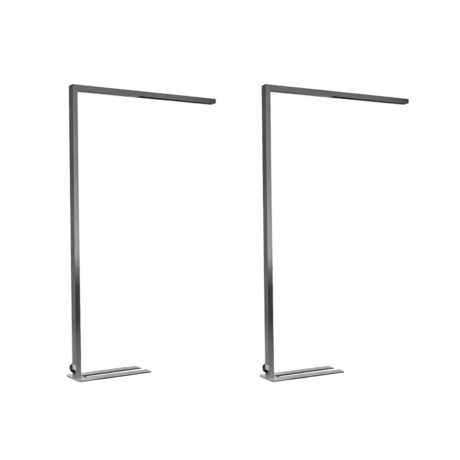 Arcchio Lámpara de pie LED para oficina Jolinda, set de 2, plata, 4.000 K