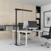 Arcchio Lámpara de pie LED para oficina Susi, set de 2, negra, sensor