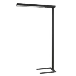 Arcchio Lámpara de pie LED para oficina Susi, set de 2, negra, sensor