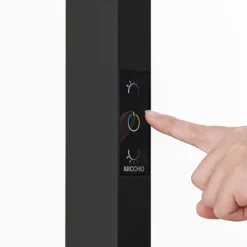 Arcchio Lámpara de pie LED para oficina Susi, set de 2, negra, sensor