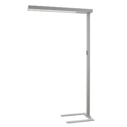 Arcchio lámpara de pie LED para oficina Susi, plata, sensor, regulador táctil