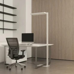 Arcchio lámpara de pie LED Timon, 195 cm, blanca, 54 W, aluminio