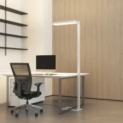Arcchio lámpara de pie LED Timon, 195 cm, blanca, 54 W, aluminio
