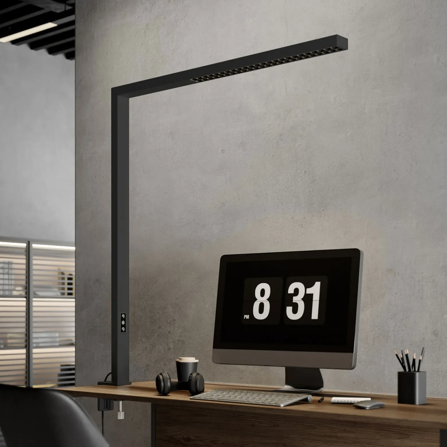 Arcchio lámpara de pinza LED Jolinda, negra, aluminio, atenuable