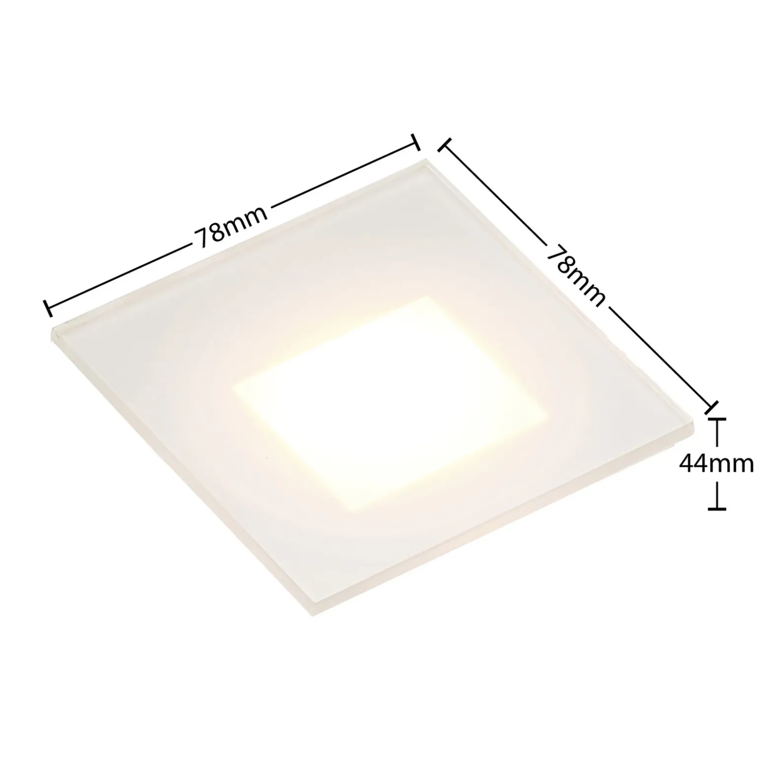 Arcchio Lámpara empotrable LED Vexi, 7,8 cm x 7,8 cm, blanco, CCT