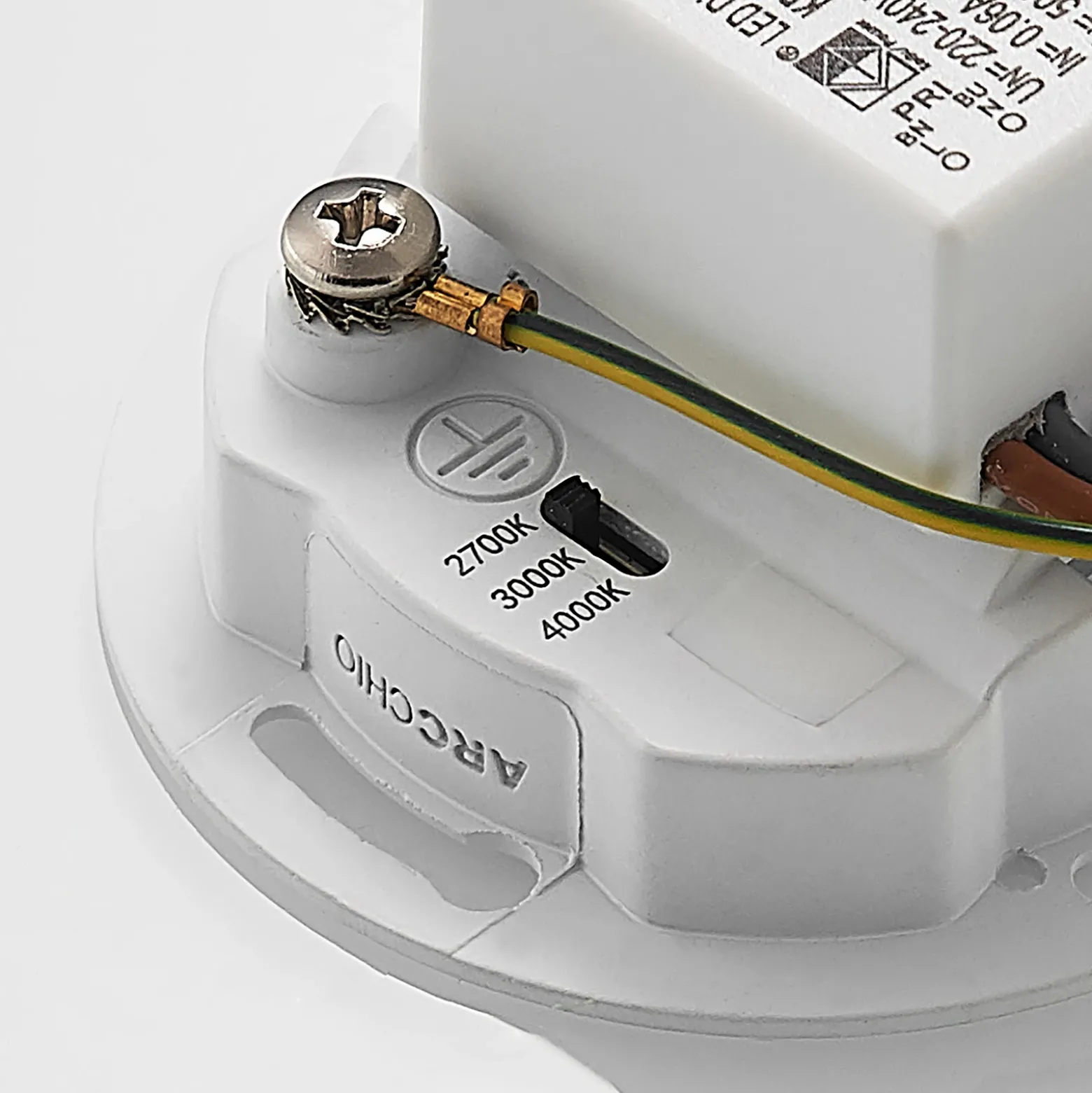 Arcchio Lámpara empotrable LED Vexi, Ø 7,8 cm, blanca, aluminio, CCT
