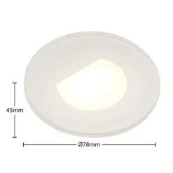 Arcchio Lámpara empotrable LED Vexi, Ø 7,8 cm, blanca, aluminio, CCT