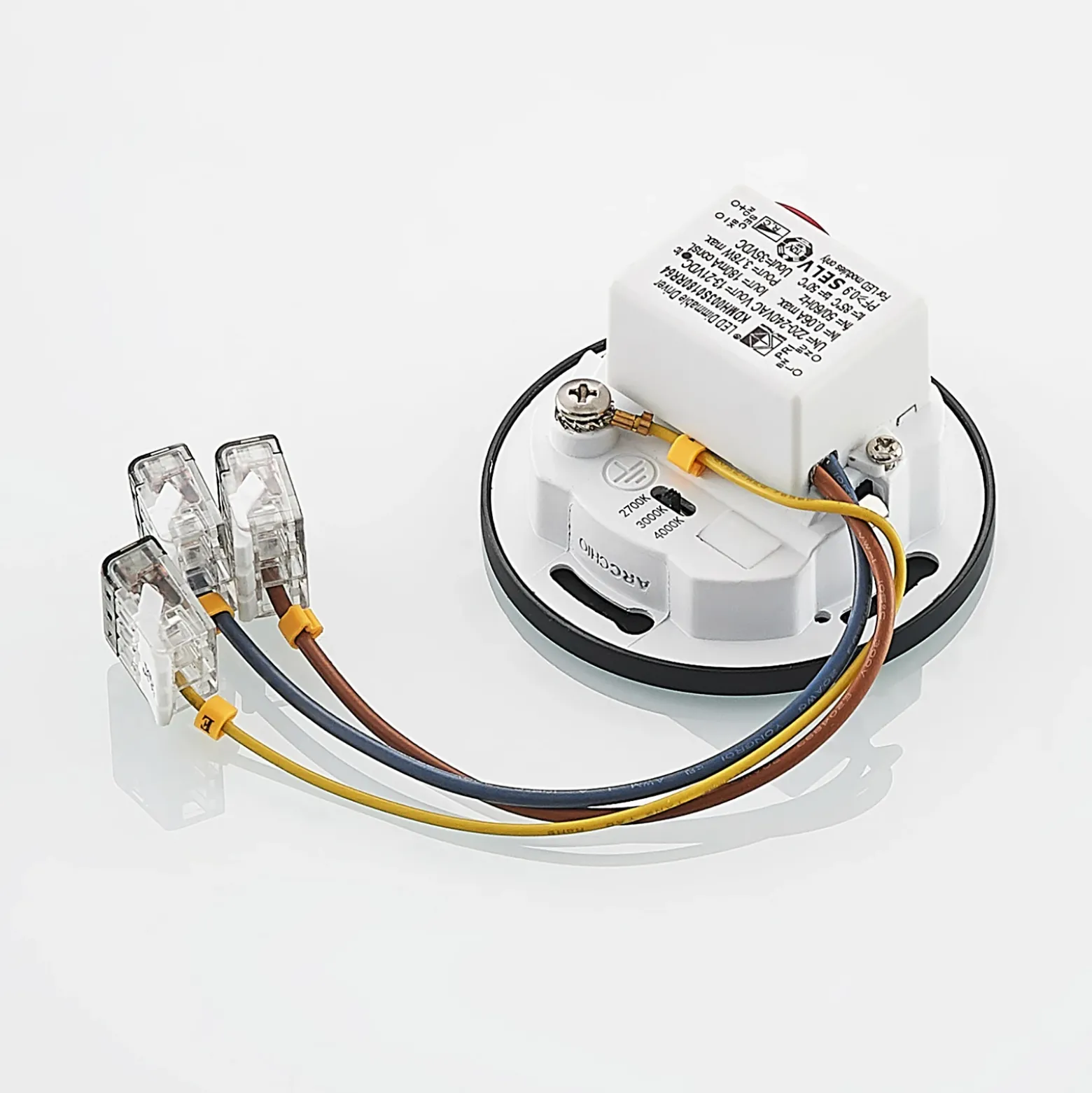 Arcchio Lámpara empotrable LED Vexi, Ø 7,5 cm, negro, aluminio, CCT