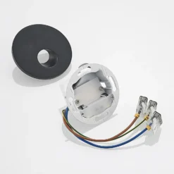 Arcchio Lámpara empotrable LED Vexi, Ø 7,5 cm, negro, aluminio, CCT