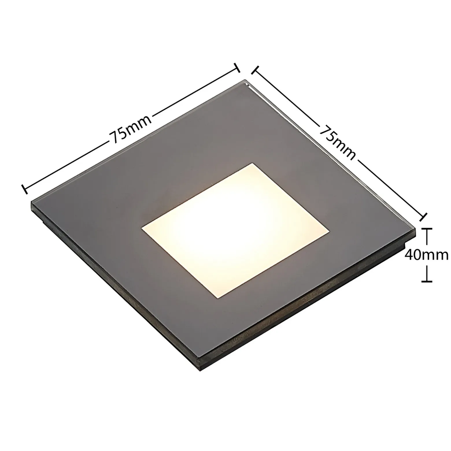 Arcchio Lámpara empotrable LED Vexi, 7,8 cm x 7,8 cm, negra, CCT