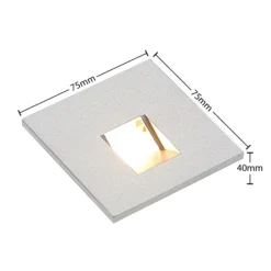 Arcchio Lámpara empotrable LED Vexi, 7,5 cm x 7,5 cm, plata, CCT