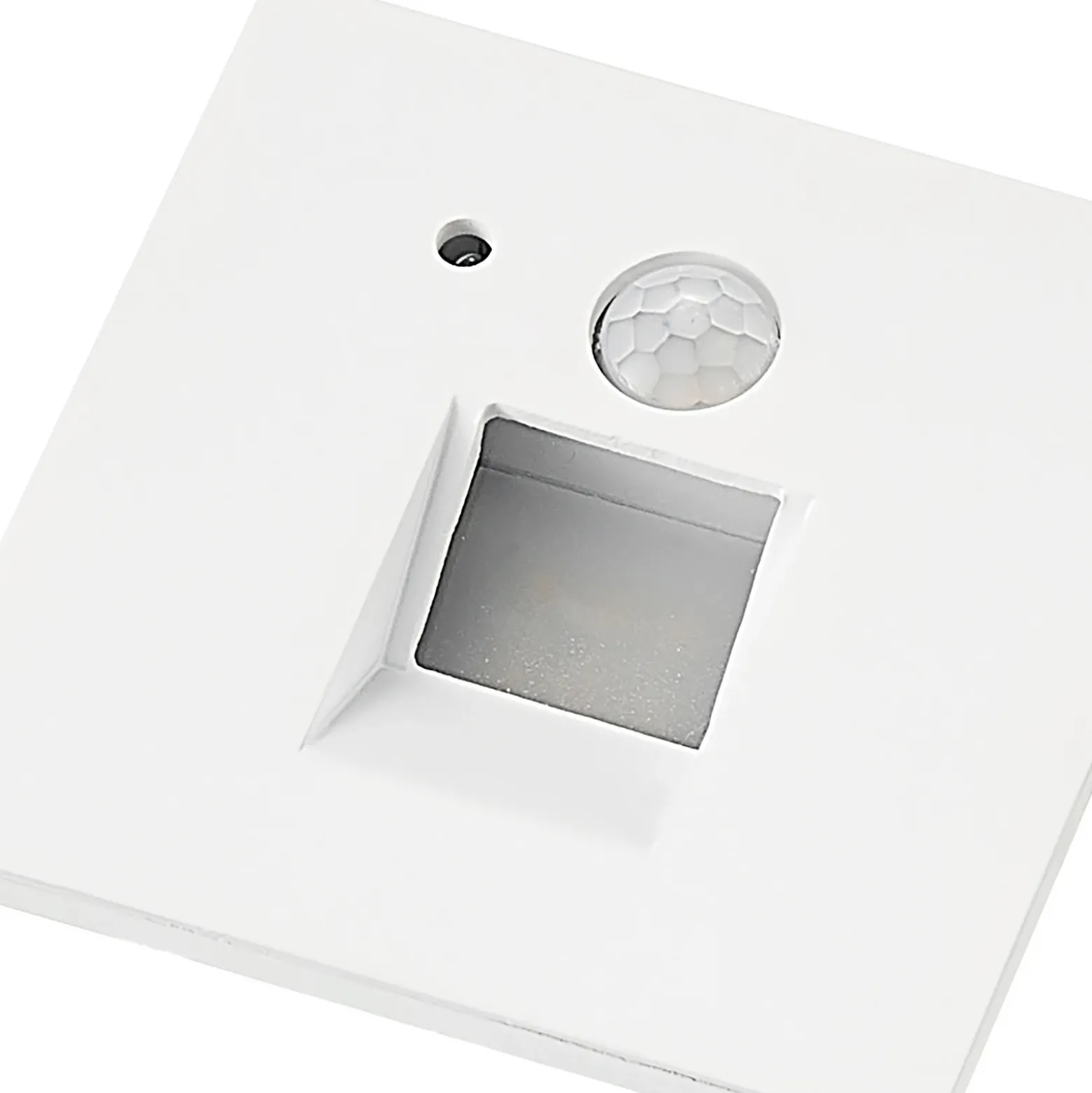 Arcchio Lámpara empotrable LED Neru, 7 cm, blanca, angular, sensor