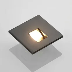 Arcchio Lámpara empotrable LED Vexi, 7,5 cm x 7,5 cm, negra, CCT