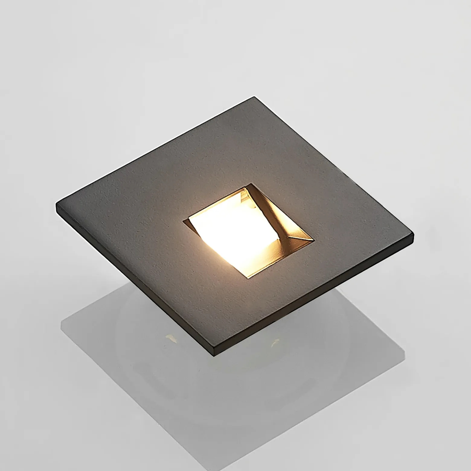 Arcchio Lámpara empotrable LED Vexi, 7,5 cm x 7,5 cm, negra, CCT