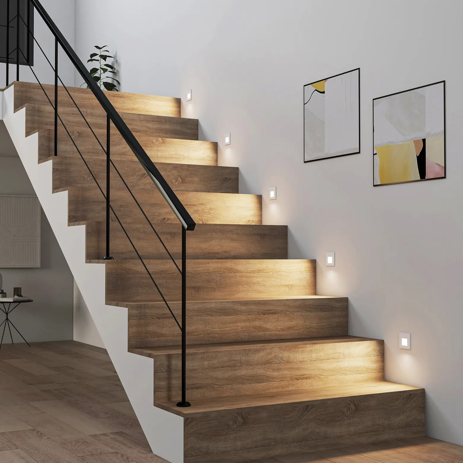 Arcchio Lámpara empotrable LED Vexi, 7,8 cm x 7,8 cm, blanco, CCT