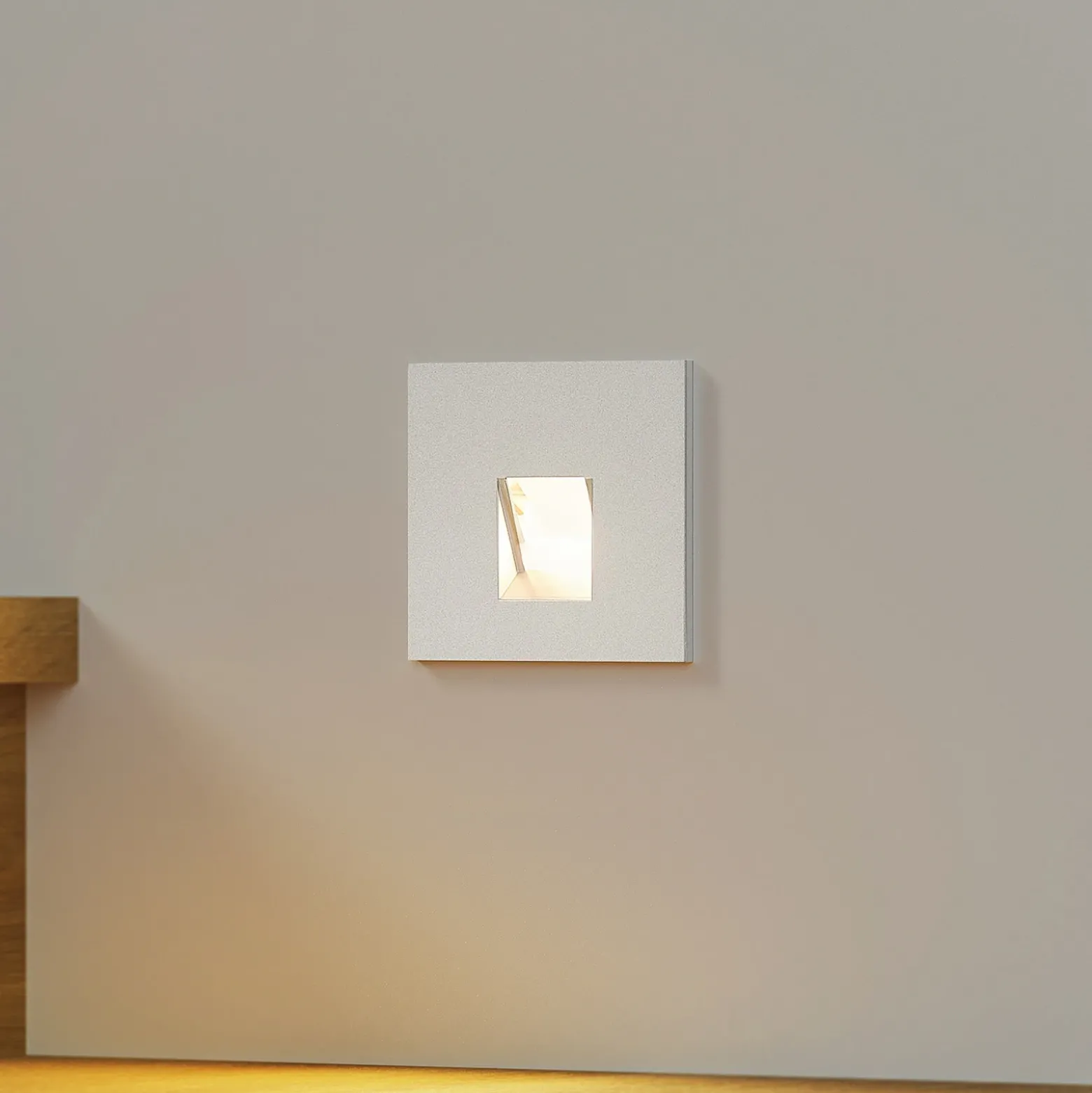 Arcchio Lámpara empotrable LED Vexi, 7,5 cm x 7,5 cm, plata, CCT