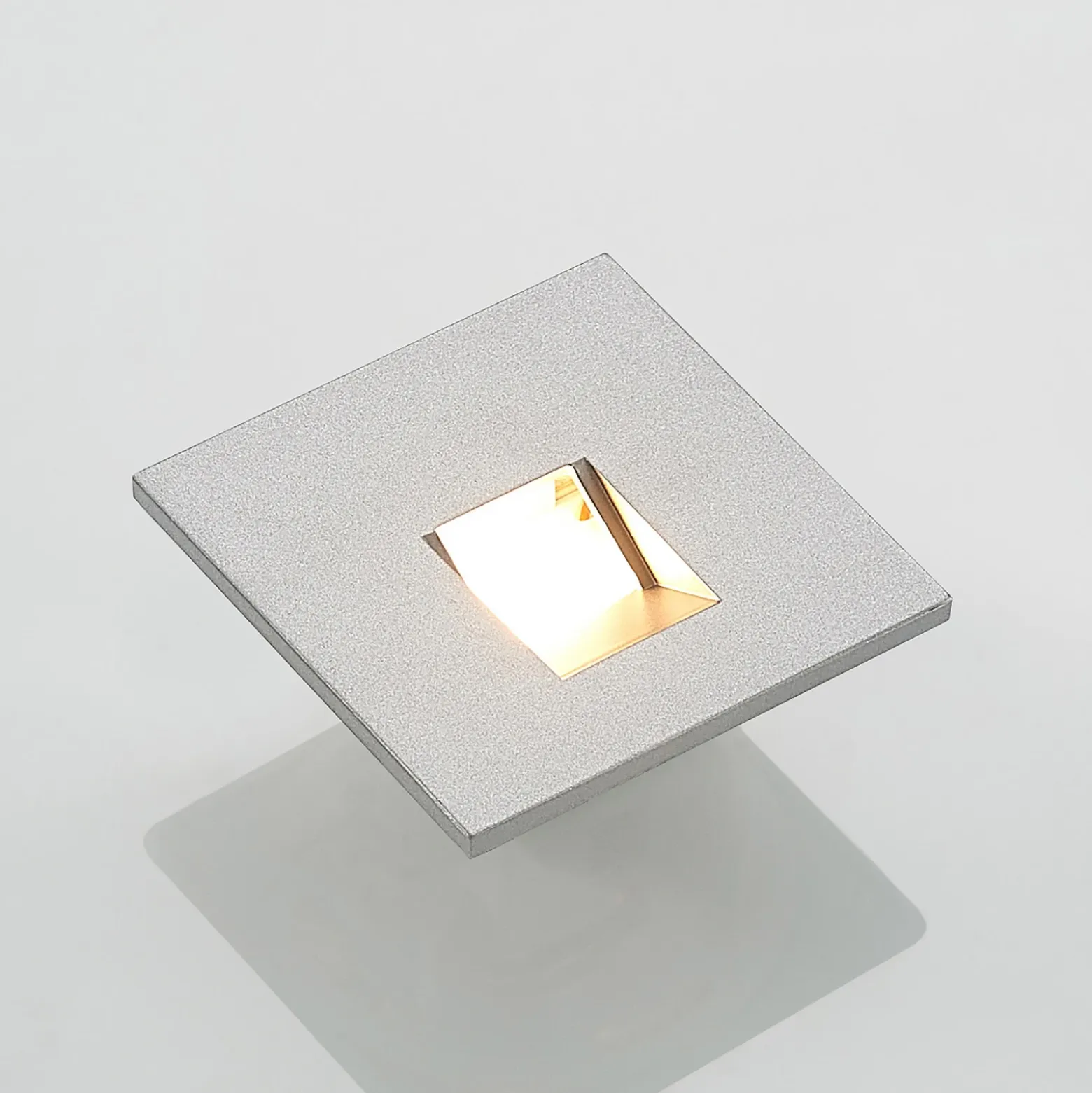 Arcchio Lámpara empotrable LED Vexi, 7,5 cm x 7,5 cm, plata, CCT