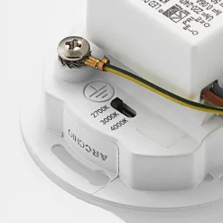 Arcchio Lámpara empotrable LED Vexi, Ø 7,5 cm, negro, aluminio, CCT