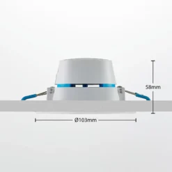 Arcchio Lámpara empotrable LED Milaine, Ø 10 cm, blanca, atenuable