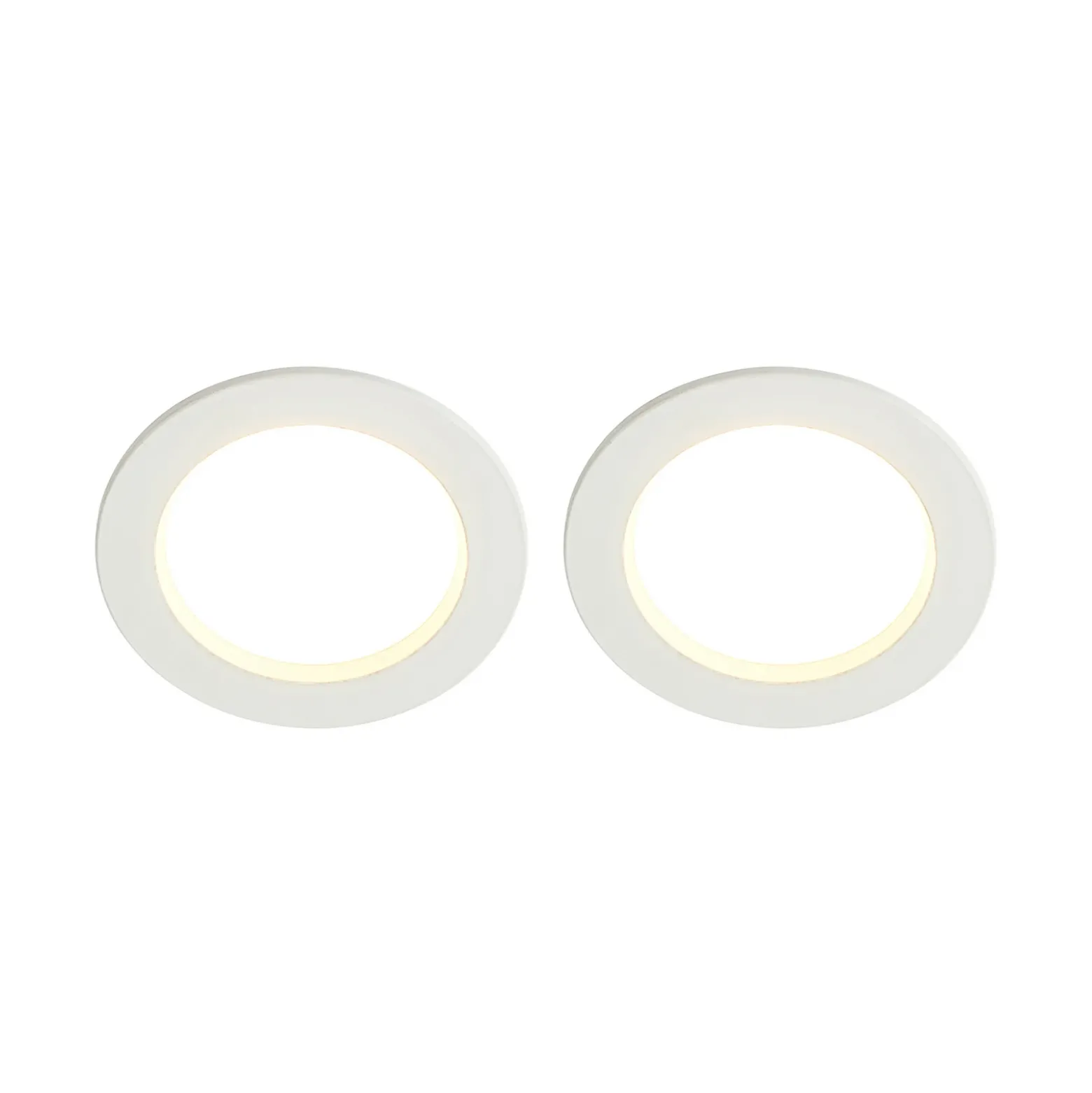 Arcchio Lámpara empotrable LED Milaine, blanca, atenuable, lote de 2