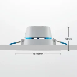 Arcchio Lámpara empotrable LED Milaine, blanca, atenuable, lote de 2
