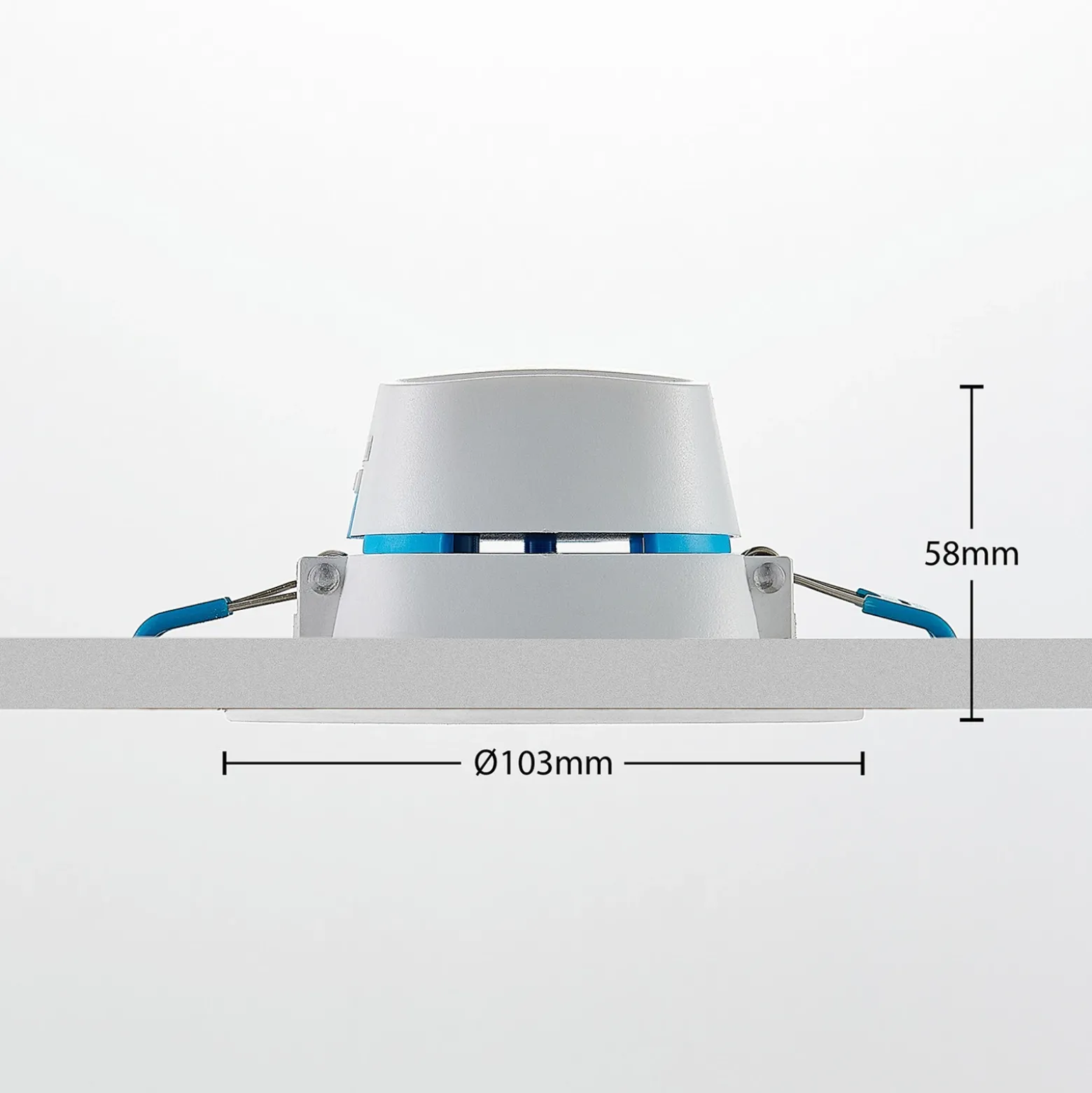 Arcchio Lámpara empotrable LED Milaine, blanca, atenuable, lote de 2