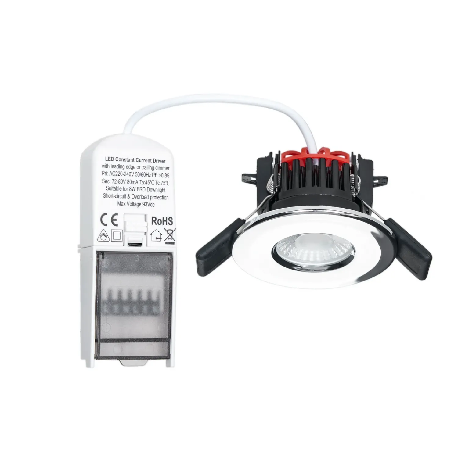 Arcchio Lámpara empotrable LED Elmon, IP65, cromo